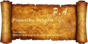 Popeszku Arnold névjegykártya