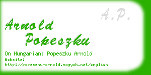 arnold popeszku business card